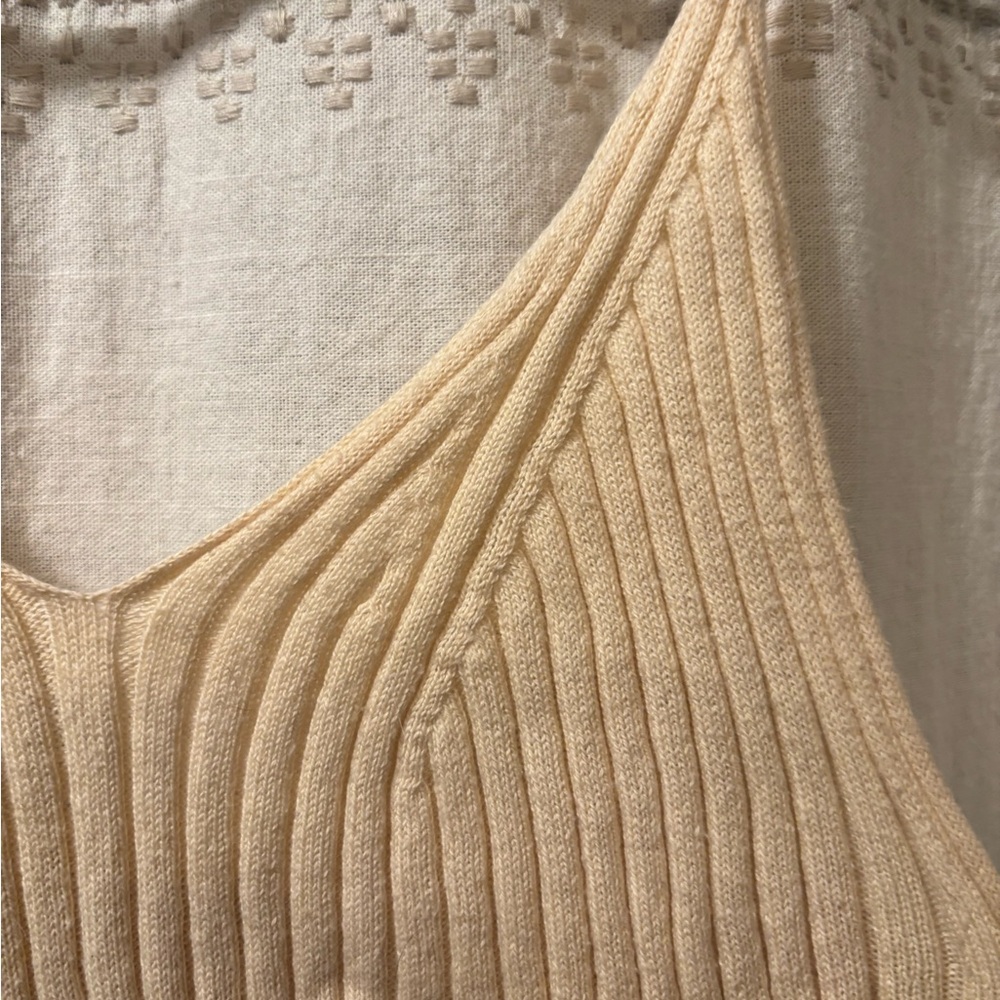 Misha And Puff Beige Ribbed Tank Top - Picture 2 of 5
